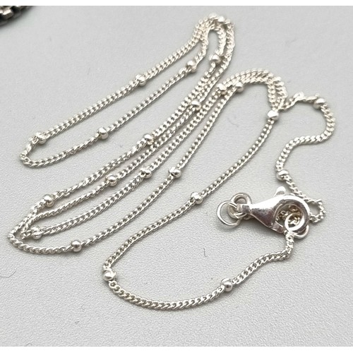 1199 - Four Sterling Silver Link Necklaces. 1 x36cm. 3 x44cm. 18g total weight.