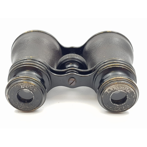 224 - An early Victorian pair of Opera Binoculars, made by Ross of London, in original leather box with ha... 