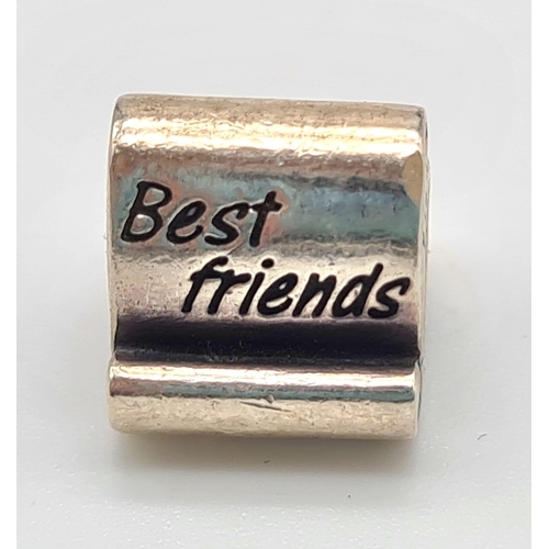 983 - A Pandora Best Friends Silver Charm.