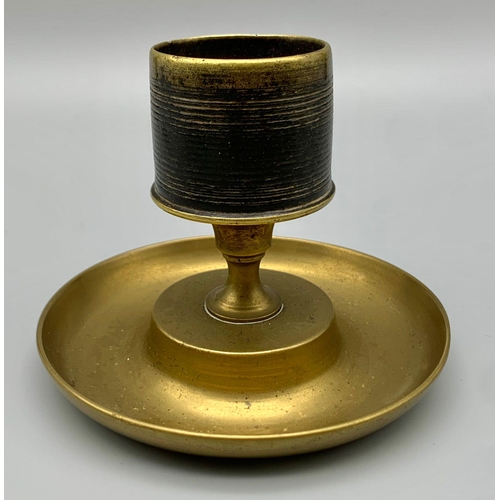 985 - A Trench Art Candleholder. 10cm tall.