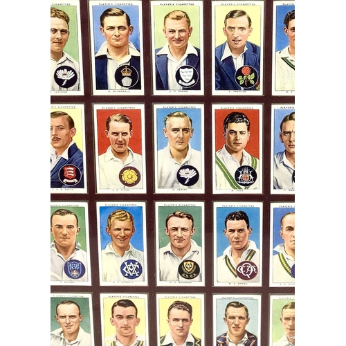 483 - A 1938 Player's Cigarette Card Cricket Players Collection.
50 cards covering a wide spectrum of coun... 