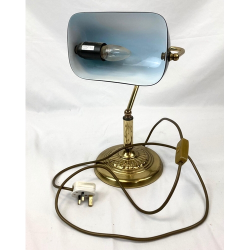 484 - A 1950'S RETRO DESK LAMP. 35cms tall  18cms base diameter.