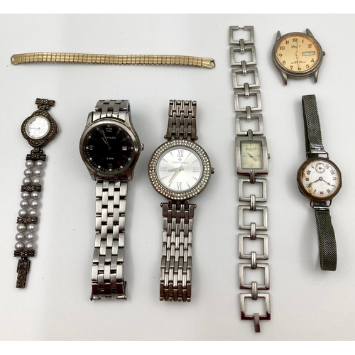 997 - A Mixture of Gents and Ladies Watches - Of which one is antique. As found.