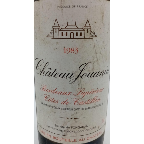 498 - A Bottle of Bordeaux Superior 1983 Chateau Jouanin Red Wine. 75cl.