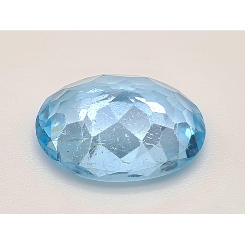 409 - 10 Ct Blue Topaz, Oval Shape, GLI Certified