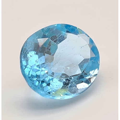 409 - 10 Ct Blue Topaz, Oval Shape, GLI Certified