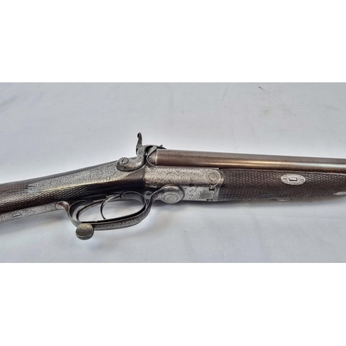 26 - A Double-Barrel Shotgun by John Blanch and Son of 29 Gracechurch Street, London. 14 bore rotary unde... 