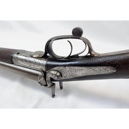 26 - A Double-Barrel Shotgun by John Blanch and Son of 29 Gracechurch Street, London. 14 bore rotary unde... 