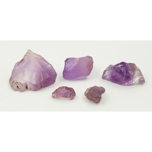 416 - 54.45 Ct Rough Amethyst Lot, GLI Certified.