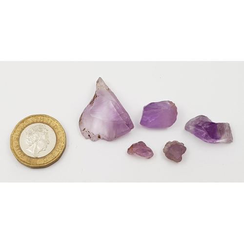 416 - 54.45 Ct Rough Amethyst Lot, GLI Certified.