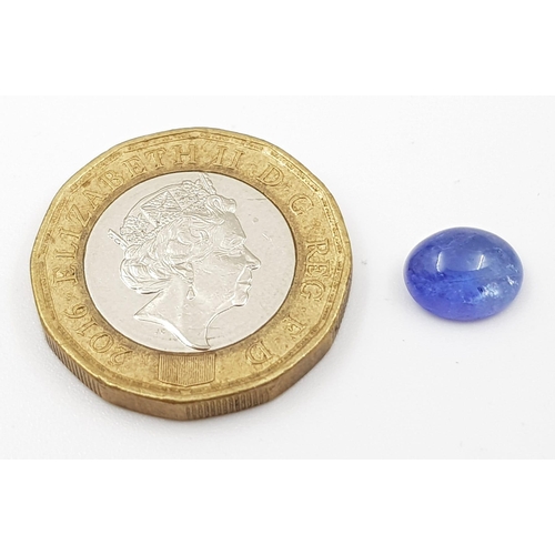 979 - 2.20 Ct Cabochon Tanzanite, Oval Shape, GLI Certified