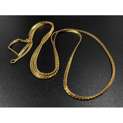 181 - A small 14 K yellow gold chain, length: 53 cm, weight: 4.7 g. A/F