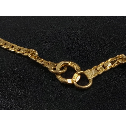 181 - A small 14 K yellow gold chain, length: 53 cm, weight: 4.7 g. A/F