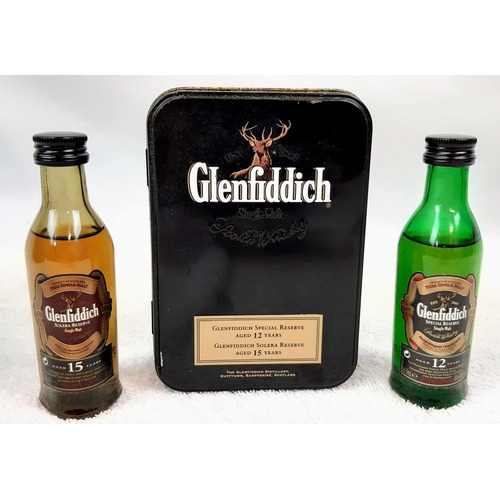 204 - A SELECTION OF 6 FINE HIGHLAND WHISKEY MINATURES TO INCLUDE A GLENFIDDICH SPEACIAL RESERVE AND A SOL... 