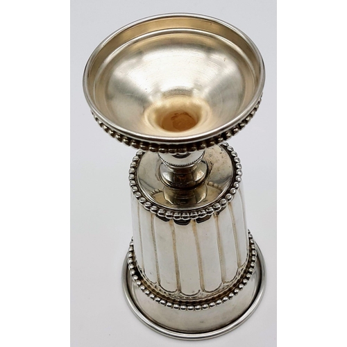 580 - A Silver Kiddush Cup. Gilded interior. 14cm. 115.4g