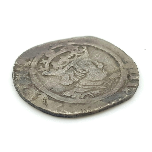 123 - A Henry VIII Silver Hammered Halfgroat Coin. 1509 - 47. 1.3g. Please see photos for conditions. A/F.