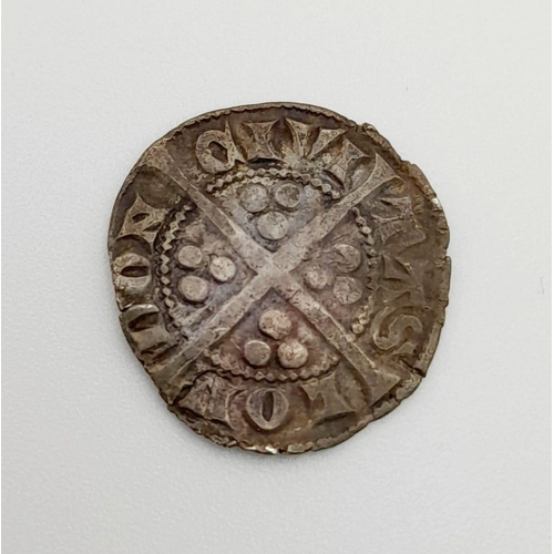 433 - An Edward I Silver Hammered Penny Coin. 1272 - 1307.
1.33g. Please see photos for conditions. A/F.