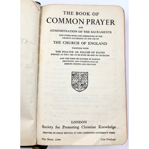 436 - A 1940s Royal Masonic School for Boys Common Prayer Book. Signed by the Chaplain of St Albans.