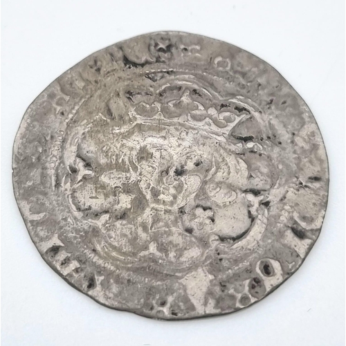 396 - A Henry VII Silver Hammered Groat Coin. 1485 - 1509.
2.71g. Please see photos for conditions. A/F.