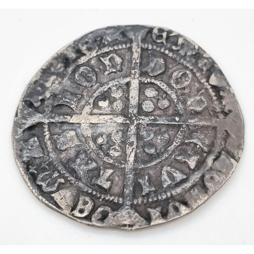 396 - A Henry VII Silver Hammered Groat Coin. 1485 - 1509.
2.71g. Please see photos for conditions. A/F.