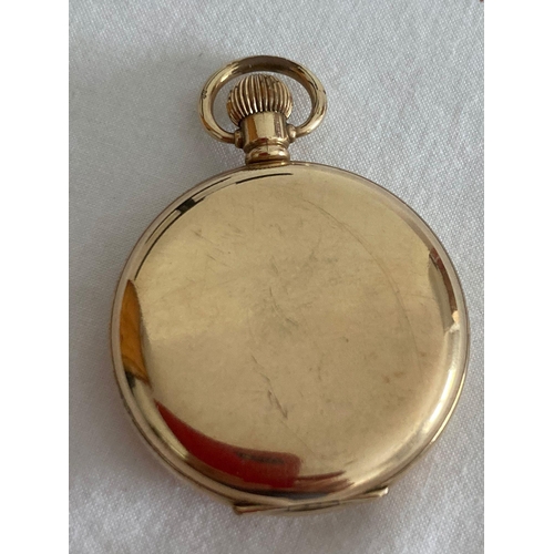 92 - Vintage gold plated DENNISON STAR FULL HUNTER POCKET WATCH.Full working order.Beautiful condition.