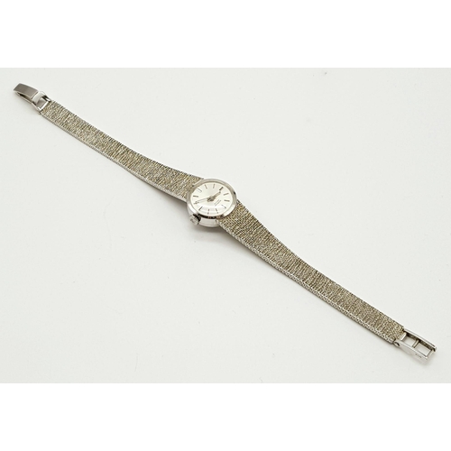 42 - 9K WHITE GOLD MARVIN MANUAL WIND LADIES COCKTAIL WATCH, 18CM LENGHT AND 16MM CASE APPROX
COME IN ORI... 