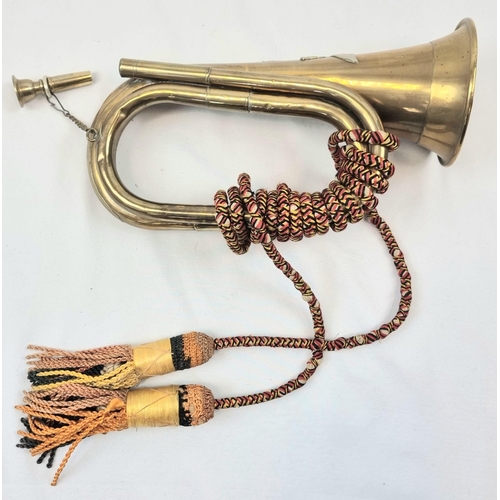 527 - Vintage Gurkha Brass Bugle 29cm length