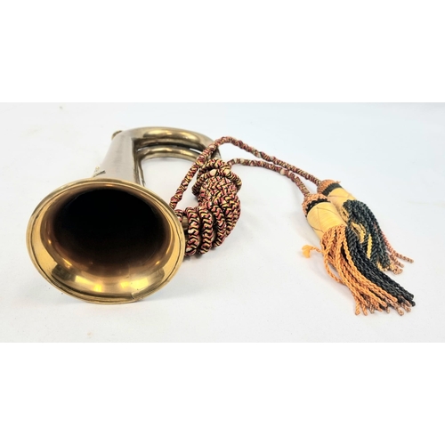 527 - Vintage Gurkha Brass Bugle 29cm length