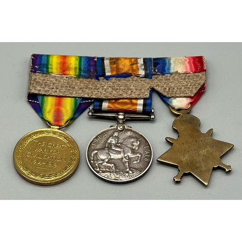 248 - A 1914/15 STAR , BRITISH WAR MEDAL AND VICTORY MEDAL TRIO AWARDED TO SAPPER W KEEN OF THE ROYAL ENGI... 