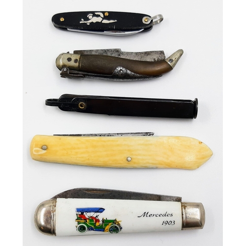 529 - 10 Vintage Commemorative Penknives including Mercedes, Ford, Federal Steam Navigation Co. Etc