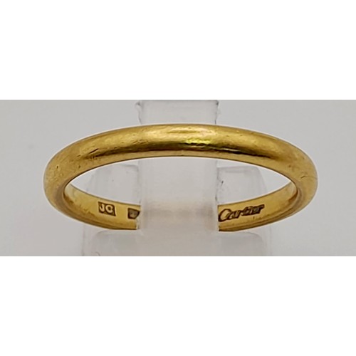 251 - 22K Wedding Band Ring 4.3g Size P