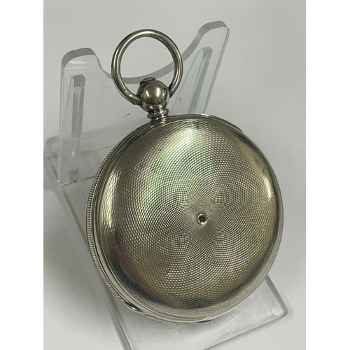 261 - Antique silver full hunter Fusee pocket watch AF