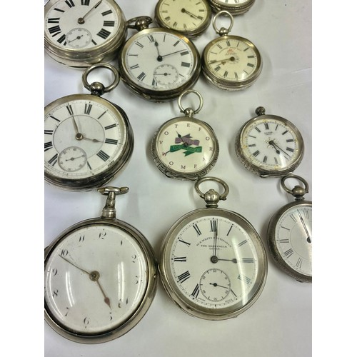 17 - Antique vintage silver pocket watches Verge Fusee etc As Found