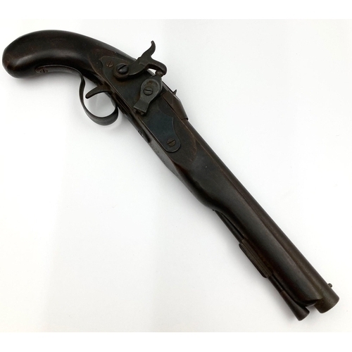 392 - An Repro Mid 18th Century Dualling Pistol. Dry cock action. 37cm long.