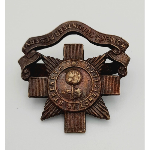 526 - WW1 Woman’s Volunteer Reserve Badge. Formed 1916.