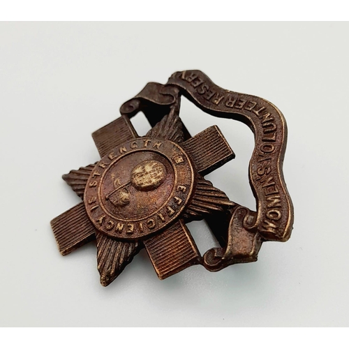 526 - WW1 Woman’s Volunteer Reserve Badge. Formed 1916.