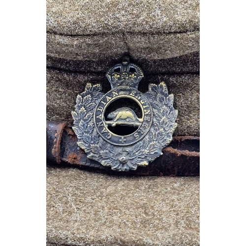 288 - WW1 Canadian Engineers Trench Cap Dated 1918. The Cap badge is 100% original as ate the buttons. The... 