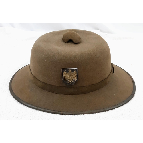 177 - WW2 Double Decal Africa Corps Tropical Helmet.