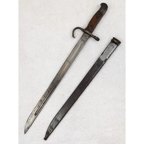 227 - WW2 Japanese Arisaka Bayonet. Maker’s mark of the Nagoya Rikugun Zoheisho Arsenal.