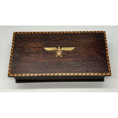 237 - WW2 German Card Box with Hermann Göring’s Personal Staff Eagle on the lid.