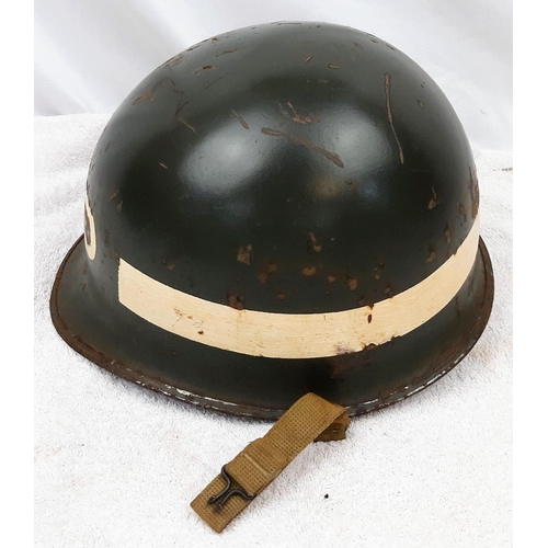 290 - WW2 US M1 Swivel Bale Military Police Helmet