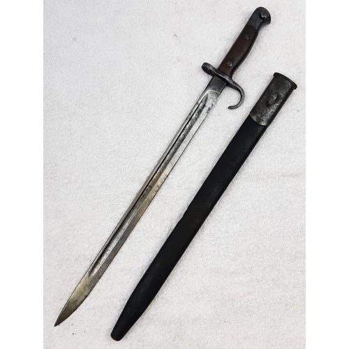 31 - Hooked Quillion 1907 Pattern Bayonet Dated 1911. Maker Enfield. Unit Marked to the Surrey Yeomanry. ... 