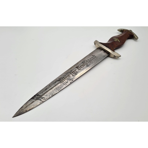 4 - 3rd Reich N.S.K.K Dagger. Transitional Period Blade Eickhorn-RZM. The box lid has broken hinges.