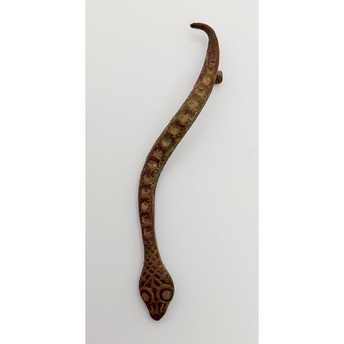 An Ancient Roman Toothpick in the Form of a Serpent. Please see photos ...