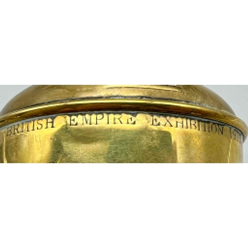 953 - A 1939 Brass New York Fairs Ashtray and a 1925 British Empire Exhibition Sealed Pot. Ashtray - 11cm ... 