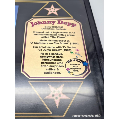 456 - A Johnny Depp Charlie and the Chocolate Factory Movie Picture (2005) and an Informative Plaque. In f... 