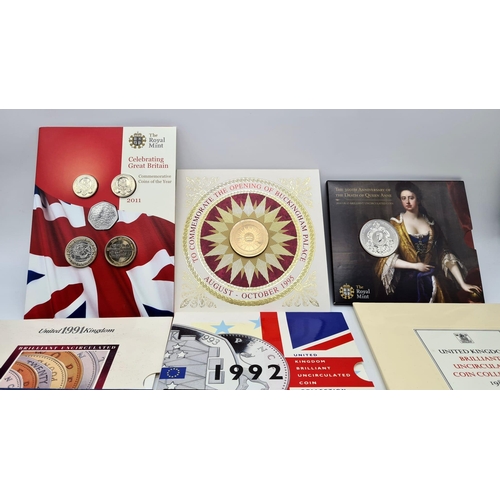 917 - An Uncirculated UK Coin Collection. To Include Years: 1990,91,92, 94,95,96 and 2008. Plus, 2011 Roya... 