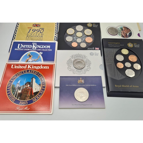 917 - An Uncirculated UK Coin Collection. To Include Years: 1990,91,92, 94,95,96 and 2008. Plus, 2011 Roya... 