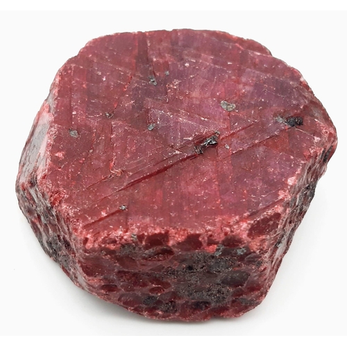 106 - A huge (683.6 carats), totally unspoilt, natural Ruby crystal. This rough specimen is not cut, not p... 