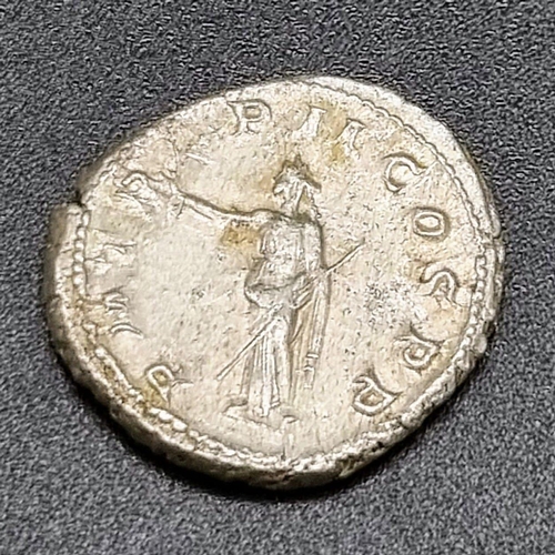 5 - An Ancient Roman Emperor Antonius Silver Double Denarius Coin. 238 - 244AD. Please see photos for co... 